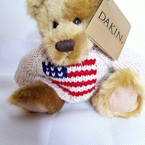 Y2K Dakin brand plush " The patriotic Myles Baby Bear"